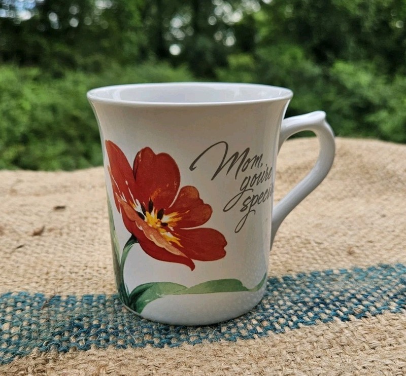 Vintage Hallmark Mom You're Special Mug Red Flower Mother's Day or Any Day