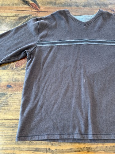 Sudadera vintage Y2K XG manga larga para hombre XXL 2XL a rayas Xtreme Gear marrón - Imagen 3 de 9