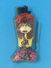 Toker Poker Lighter Sleeve Smoking Tool  CLIPPER STYLE  ~ YELLOW Stoner Girl ~