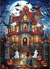 1000 Pieces Halloween House Puzzle for Adults, Ghost Theme Puzzles