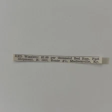 Red Wigglers $3 Per Thousand Bed Run Madisonville KY 1965 Magazine Ad SAH1-S16