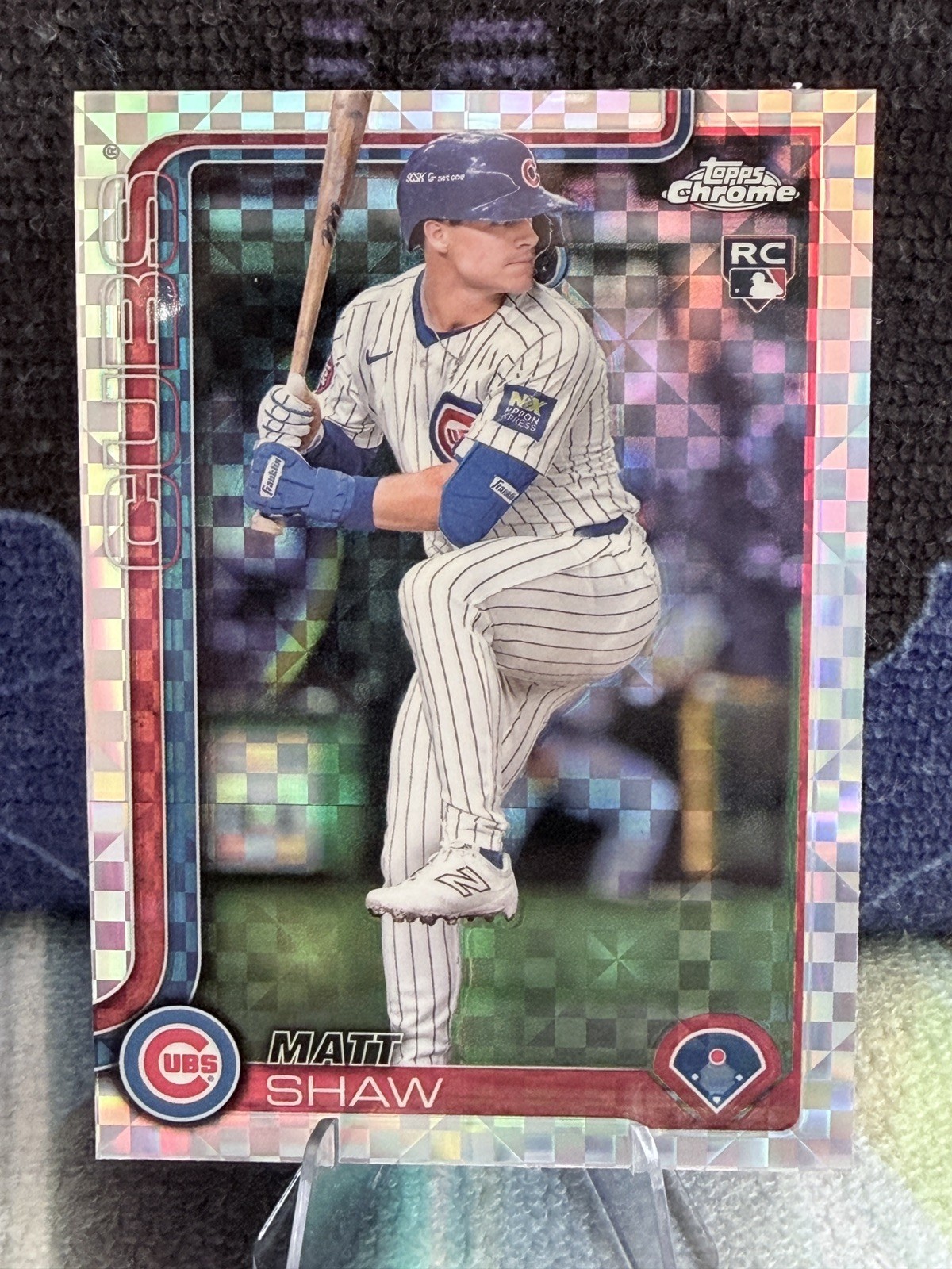 2025 Topps Chrome Matt Shaw X-Fractors #219 Chicago Cubs
