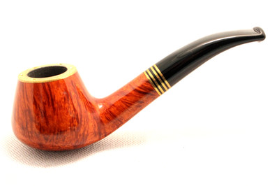 Pfeife Pipe Pipa Design Berlin Commander XI Half Bent Brandy, 9 mm Filter, Neu