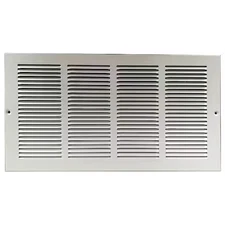 Ceiling/Wall Return Air Grille, 20 In W X 20 In H Opening, 1159Cfm, White,