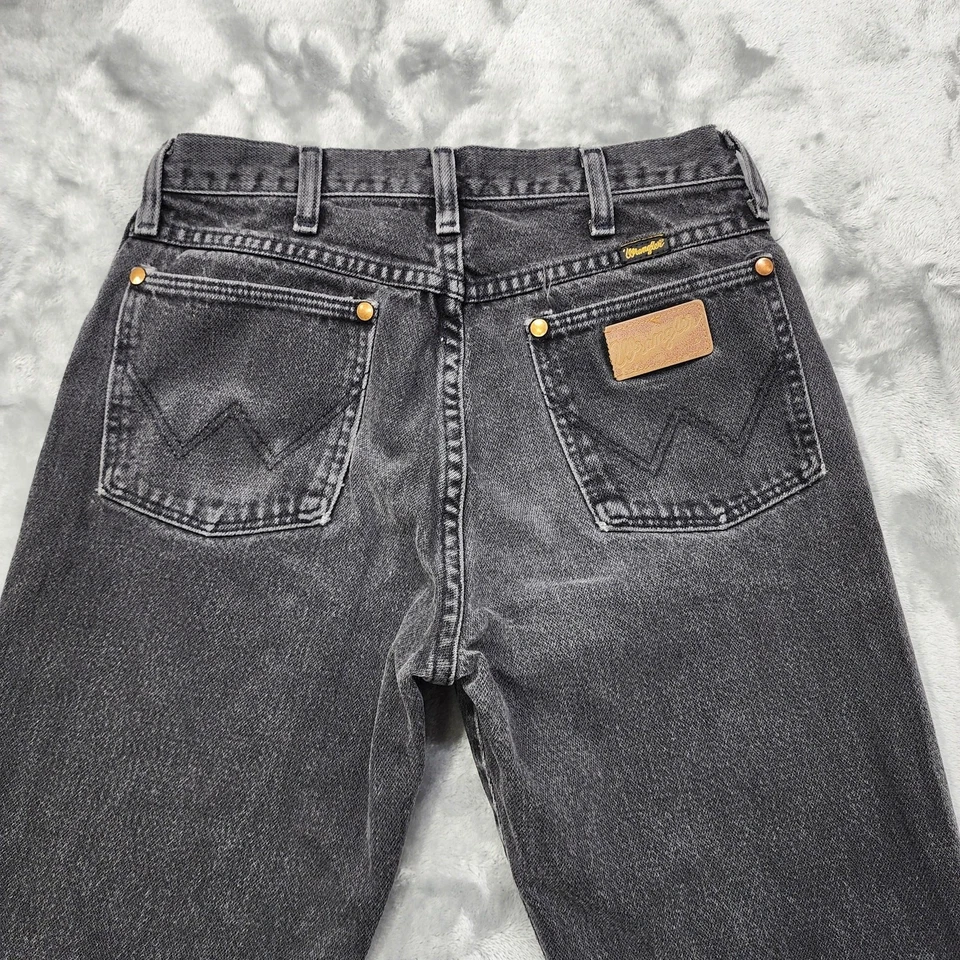 Jeans Wrangler Vintage Masculino 28*X34* Preto 13MWZ Corte Cowboy Jeans Pesado - Imagem 4 de 4