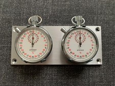 Vintage Breitling Wakmann Boxed Stopwatch Set on a Dash Panel Rally Timer 2
