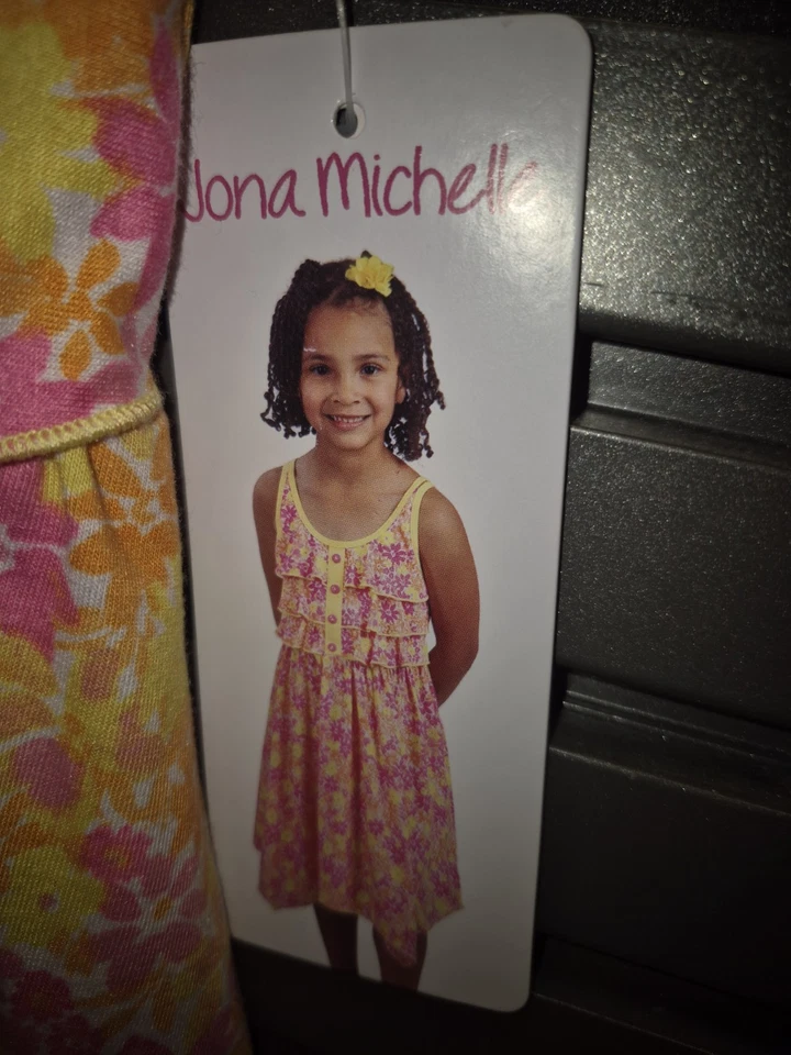 Jona Michelle Yellow Floral Summer Dress Size 6 - Image 2 of 4