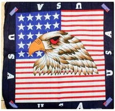 One Dozen - USA Flag Eagle Bandanas
