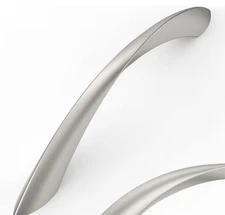 Amerdeco 10x Satin Nickel Cabinet Pulls 6.3” (160mm) Arch Drawer Handles 