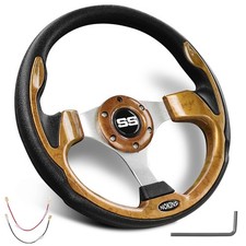 Nokins 12.5 Universal Golf Cart Steering Wheel Fit Ezgo Txtrxvclub Wood