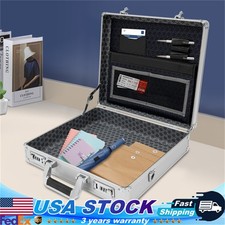 Aluminum Hard Case Big Capacity With Combination Lock Briefcase With Pocket