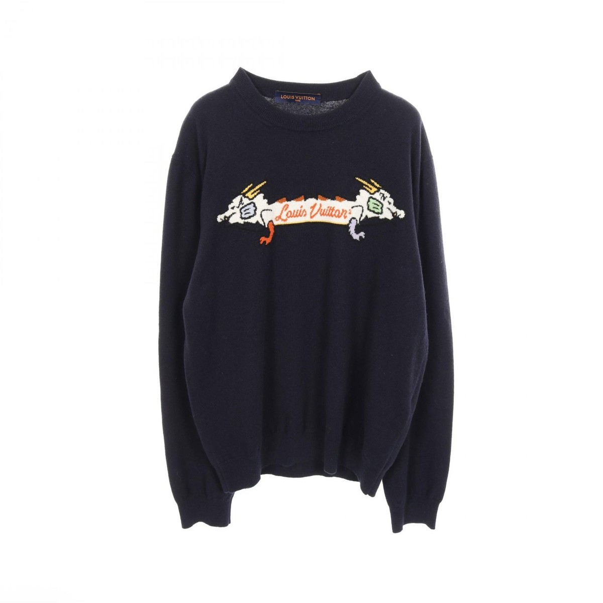 LOUIS VUITTON NIGO Intarsia Jacquard Dragon Graphic knitwear