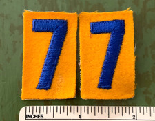 Vintage TROOP 77 Cub Scout Blue Gold Felt Unit Number PATCHES BSA Scouting 7