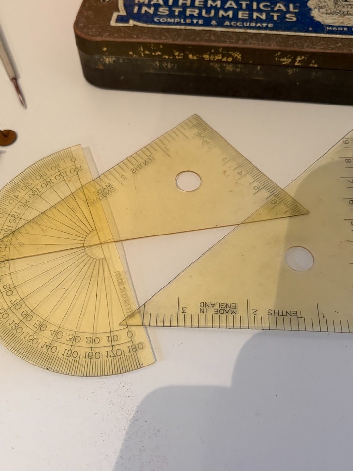 Very Rare Helix Oxford Mathematical Instruments Set in Iron Box ...