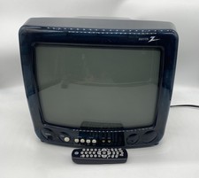 Zenith CRT Transparent Blue 13" Color TV Prison Model Vintage C13A05LB RARE Work