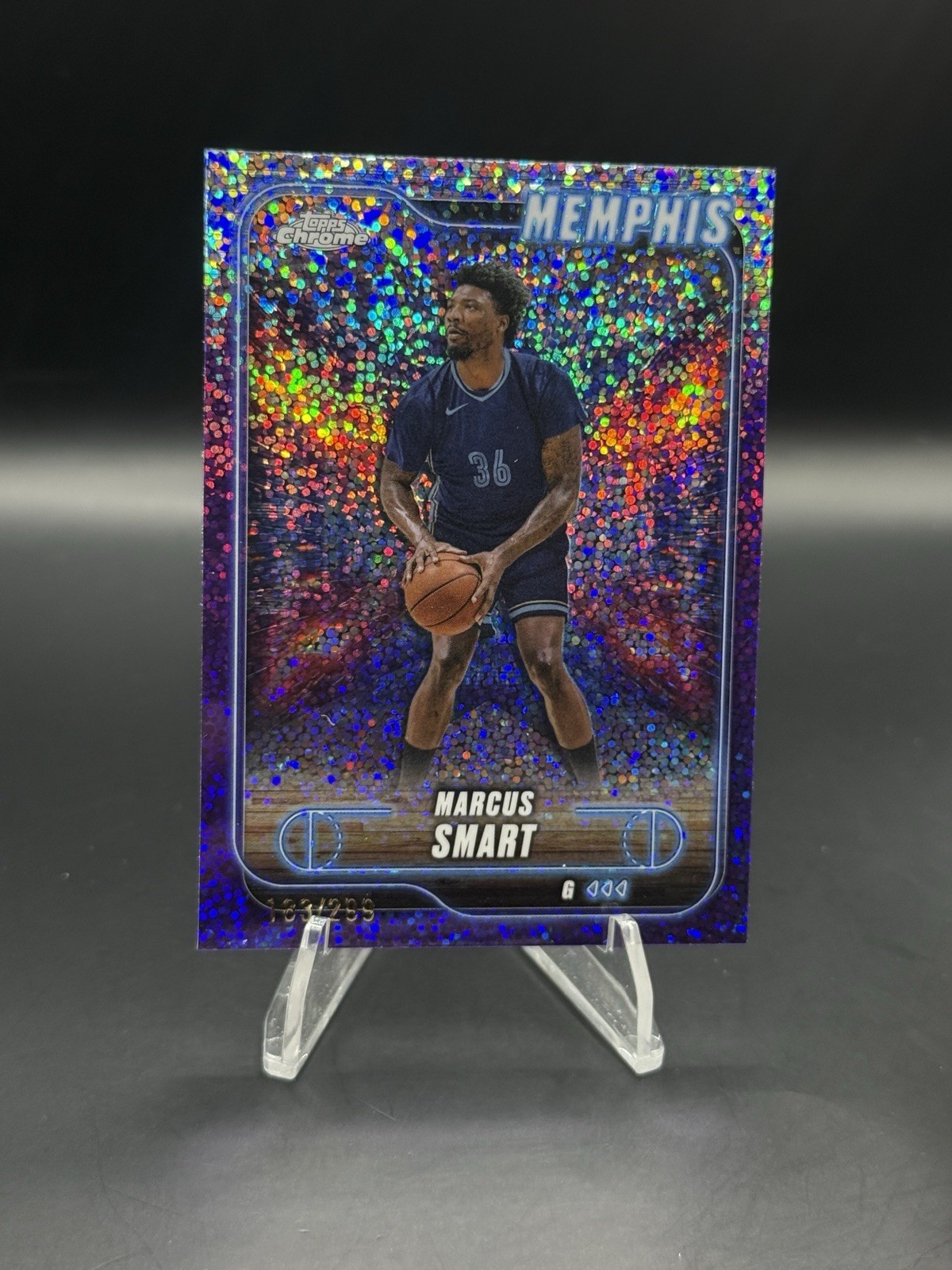 2024-25 Topps Chrome Purple Speckle Refractor /299 Marcus Smart #147