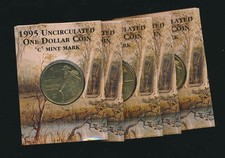 Australia: 1995 $1 Waltzing Matilda  C  Mint Mark, Cat $175!! Bundle of 5!!!