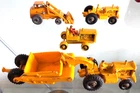 Matchbox Lesney Caterpillar Earth Scraper / Tractor / Weatherhill Excavator x 4