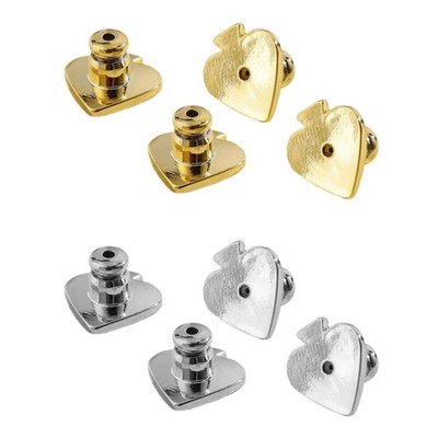 Heart Shaped Locking Clutch Secure Locking Backing Earring Plugs for Droopy Ears
