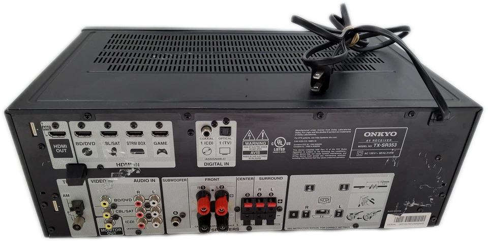 Onkyo TX-SR353 A/V Receiver - Image 3 of 4