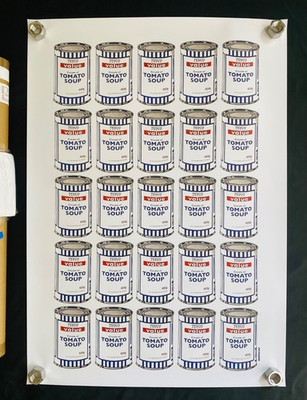 #ad #ad Banksy Tesco Value Tomato Soup Cans Lithograph COA 2017 $450.00