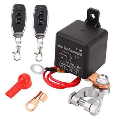 Remote Battery Disconnect Switch 12V Battery Kill Switch for Car Upgraded 200A