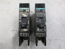 Siemens Bolt-On Circuit Breaker BQD120 20A 120/277V 1P *Lot of 2* Used