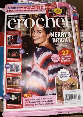 Inside Crochet magazine Issue 163 Merry & Bright Designer Festive USA Ship