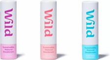 Wild Pack of 3 Mini Deodorants - Natural Ingredients & Aluminium Free - Long La