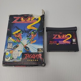 Zool 2 (Atari Jaguar, 1995) Cartridge And Damaged Box