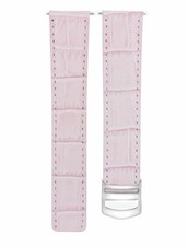 20MM LEATHER WATCH BAND STRAP FOR CARTIER TANK FRANCAISE DEPLOYMENT CLASP PINK
