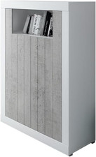 Credenza Alta Mobile Sala Da Pranzo Soggiorno Moderno Con 2 Ante Battenti Effett