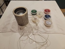 Yankee Candle Scenterpiece Electric Wax Warmer + 6 Easy MeltCups Variety Bundle