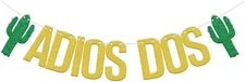 Adios Dos Banner Fiesta 3Rd Birthday Decorations Fiesta 3 Years Old Party Decora
