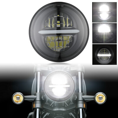 5.75'' LED Headlight Insert Projector Hi/Lo DRL For Harley Softail Dyna Sportster