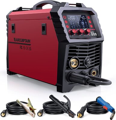 ARCCAPTAIN 7-in-1 Schweißgeräte  MAG/MIG MMA/Lift TIG-ITS200 230V 200A IGBT 230V