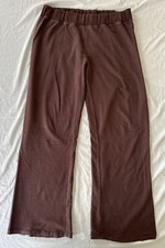 BCBG Maxazria Size XL Brown Sweatpants Bejeweled Waist Y2K Vintage No Drawstring