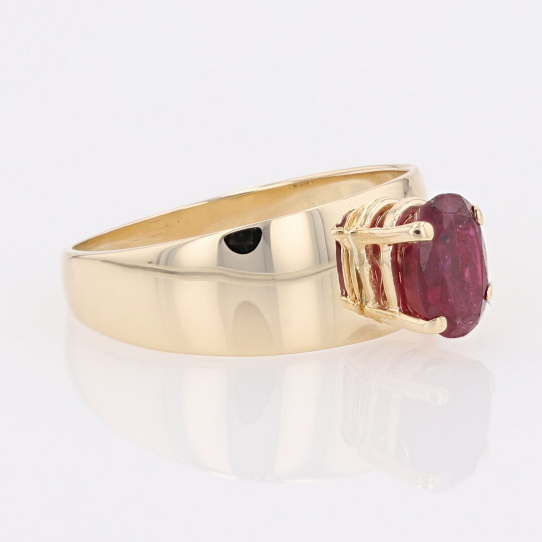 .94ct Oval Cut Ruby Solitaire Statement Ring 14k … - image 2