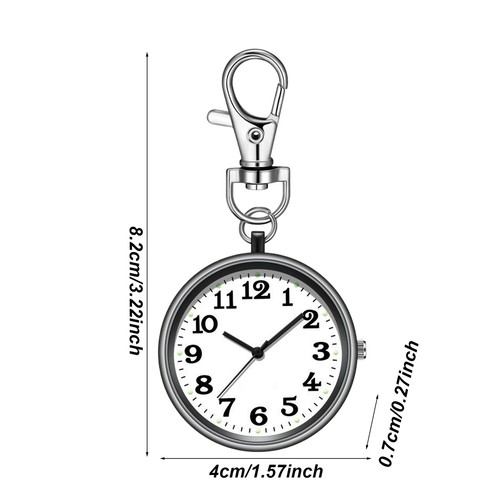 Outdoor Sport Clip-On Backpack Belt Fob Pocket Watch Key Ring Nurse Watch - Picture 12 of 15