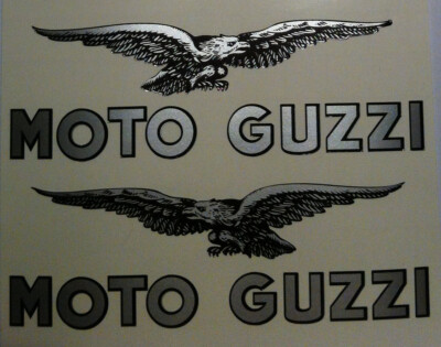 Stickers Adhésifs Secs MOTO GUZZI Pour Réservoir - Référence AD880016, Neufs, Italie