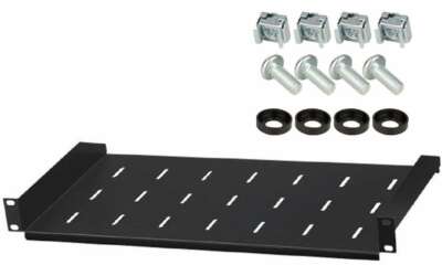 1 HE PROFI Rackablage 27 cm tief 19'' Ablage Fachboden Trägereinschub Rack Wanne