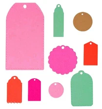 New, Retired Sizzix Framelits Tags 9pk #662838 Retail $19.99 by Emily Tootle