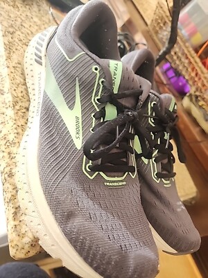 Brooks Transcend 1203191B082 Gray/Green Running Shoes Sneakers Women's 