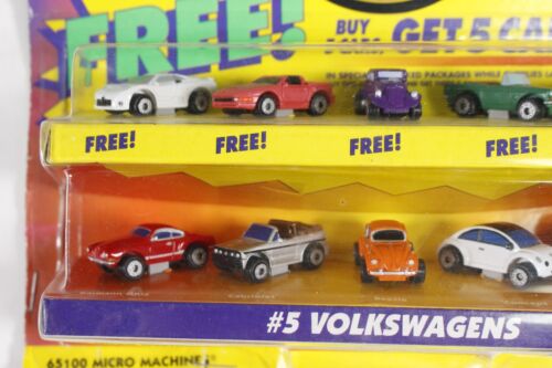 Galoob 1997 Micro Machines #5 Volkswagens w Free Cars Promotion - Package Damage - Picture 2 of 6