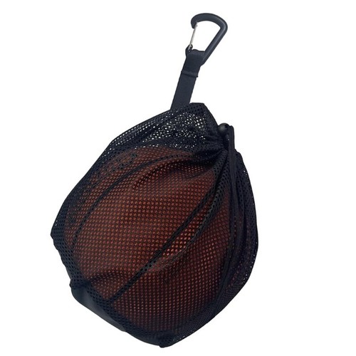 Drawstring Bag with Hanging Hook for Carrying Soccer Volleyball, Sport Mesh Bag - Picture 7 of 8