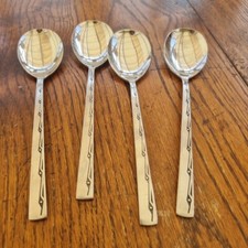 Viners Vintage Executive Suite 18 cm Suppenl&ouml;ffel Mid Century England 4er Set