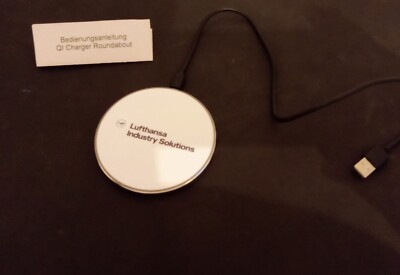 Lufthansa Industry Solutions QI Charger Roundabout kabelloses Laden weiß 10W