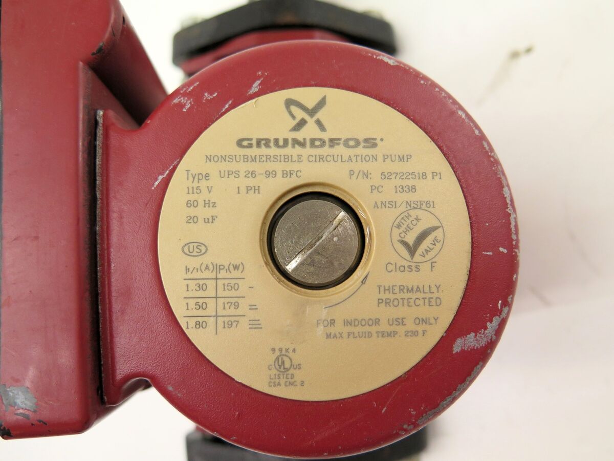 Grundfos 52722518 P1 Nonsubmersible Circulator Pump 120V Grundfos 52722518 P1 Nonsubmersible Circulator Pump 120V