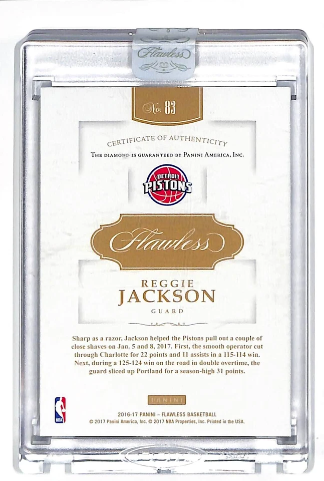 2015 Panini Flawless Diamond #83 Reggie Jackson/20 *Real gema en tarjeta* Foto 2 de 2