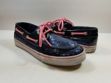 Sperry Kids Girls Blue Boat Shoes - Size 4.5M